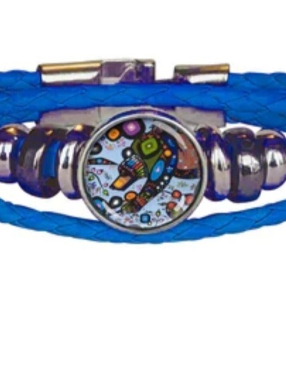 Bear Blue Wrap Bracelet Fits 8 Men's Women's Unisex